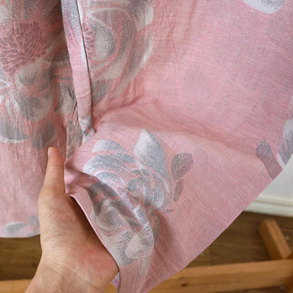 Ensemble pyjama en coton à motif pivoine et col montant - image 6