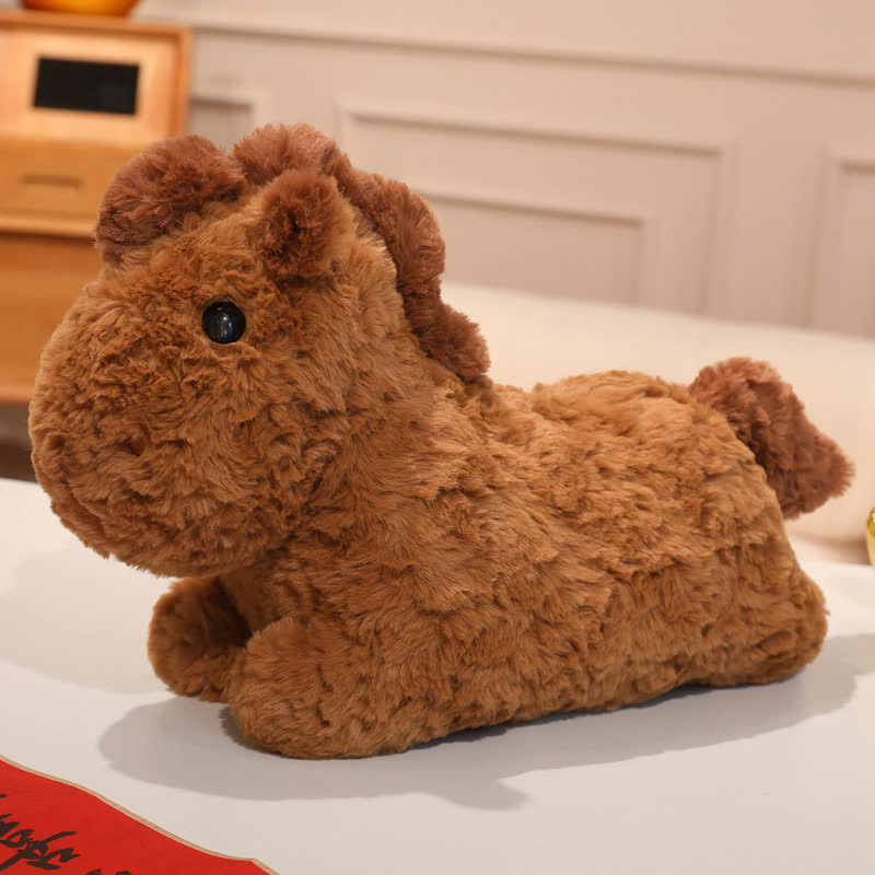 Coussin mignon avec le cheval du zodiaque - Brun - 2 pièces - 30 cm - image 7