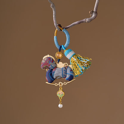 Décoration suspendue à pompon de cheval oriental - Bleu - 3 pièces - 4,65 cm x 5 cm - image 9