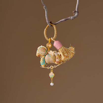Décoration suspendue à pompon de cheval oriental - Jaune - 3 pièces - 4,65 cm x 5 cm - image 6