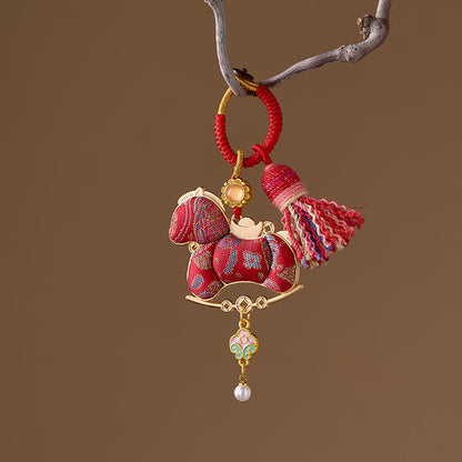 Décoration suspendue à pompon de cheval oriental - Rouge - 3 pièces - 4,65 cm x 5 cm - image 2