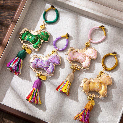 Pendentif décoratif de cheval oriental fait main - image 0