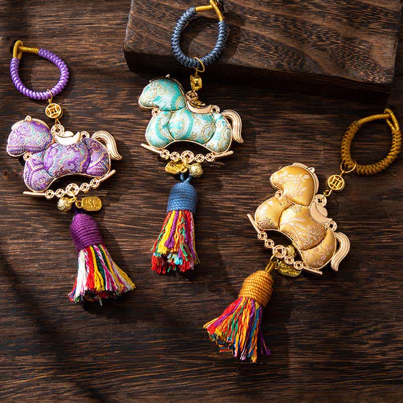 Pendentif décoratif de cheval oriental fait main - image 2