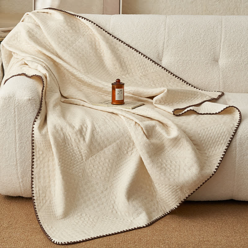 Couette en coton et lin gaufré texturé - image 4