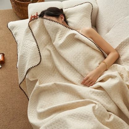 Couette en coton et lin gaufré texturé - image 1