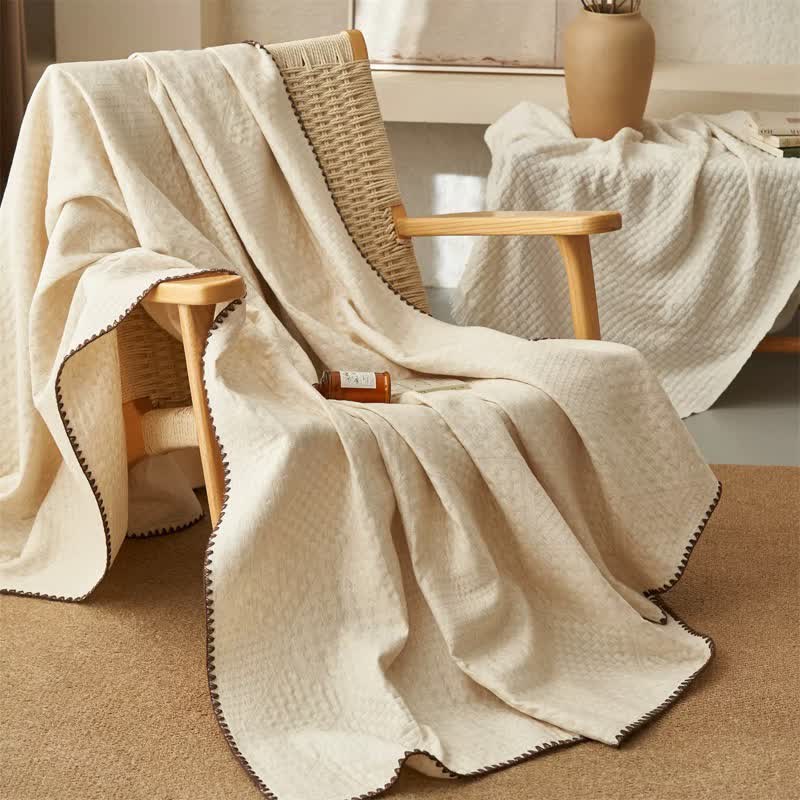 Couette en coton et lin gaufré texturé - image 5