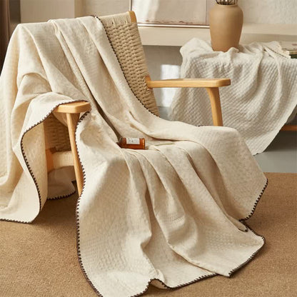 Couette en coton et lin gaufré texturé - image 5