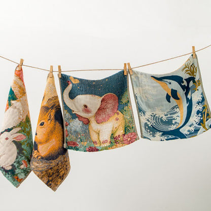 Torchon de cuisine en gaze de coton avec un joli motif animalier - image 4