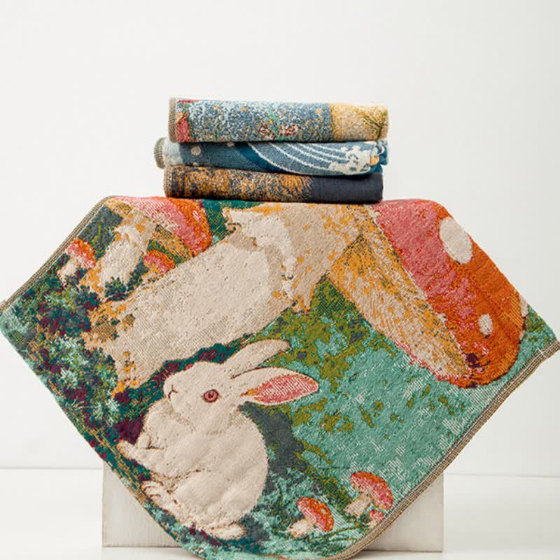 Torchon de cuisine en gaze de coton avec un joli motif animalier - image 1