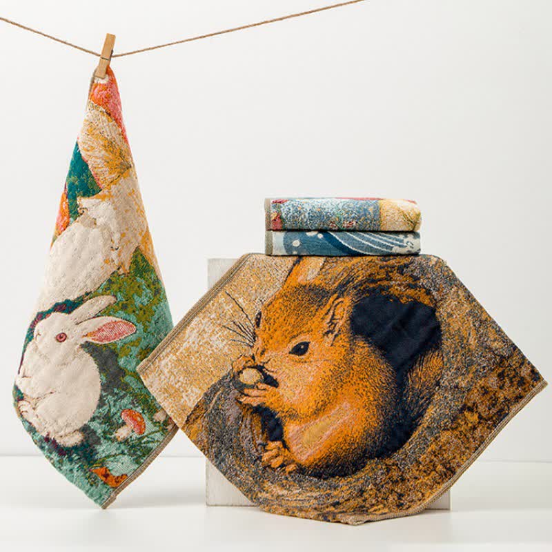 Torchon de cuisine en gaze de coton avec un joli motif animalier - image 3