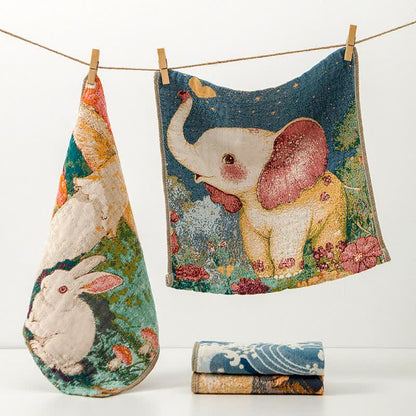 Torchon de cuisine en gaze de coton avec un joli motif animalier - image 0