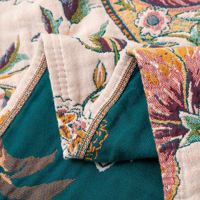 Couverture vintage en gaze de coton de style ethnique - image 5