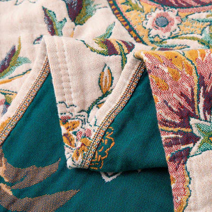 Couverture vintage en gaze de coton de style ethnique - image 5