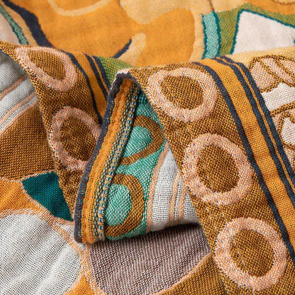 Couverture luxueuse en gaze de coton rétro à motif floral - image 5