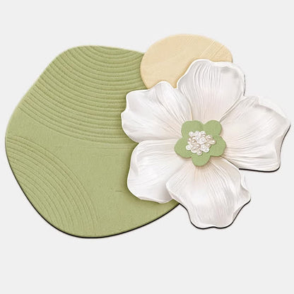 Tapis de bain en terre de diatomées à motif floral - Vert - 80 cm x 120 cm - image 2