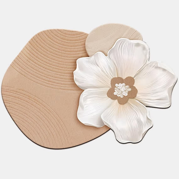 Tapis de bain en terre de diatomées à motif floral - abricot - 80 cm x 120 cm - image 3
