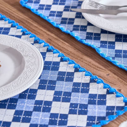 Sets de table en tissu jacquard à motif losanges (4 pièces) - image 8