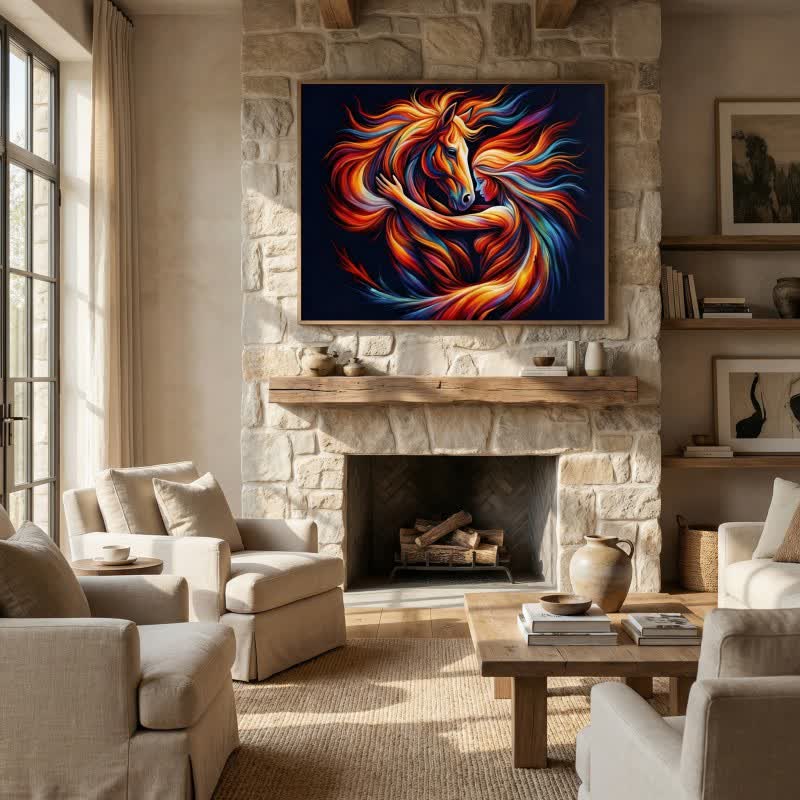 Décoration murale représentant un cheval et une déesse - image 2