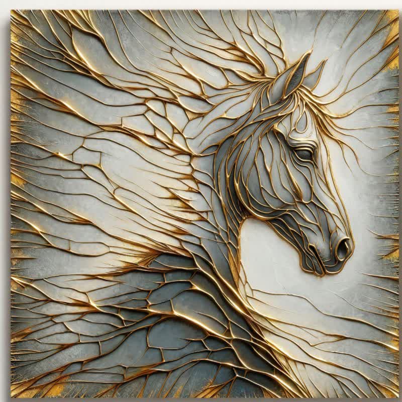 Décoration murale à motif de cheval en effet 3D - image 1