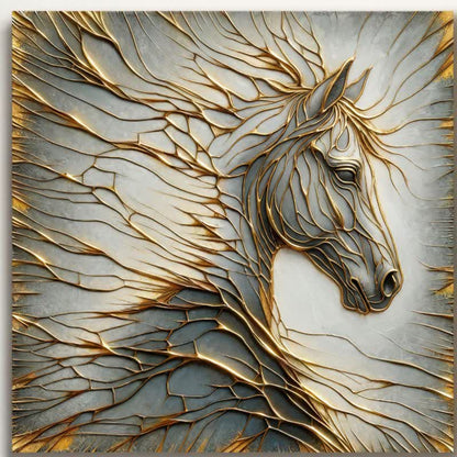 Décoration murale à motif de cheval en effet 3D - image 1