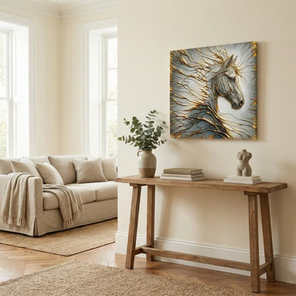 Décoration murale à motif de cheval en effet 3D - image 3