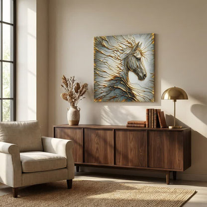 Décoration murale à motif de cheval en effet 3D - image 2