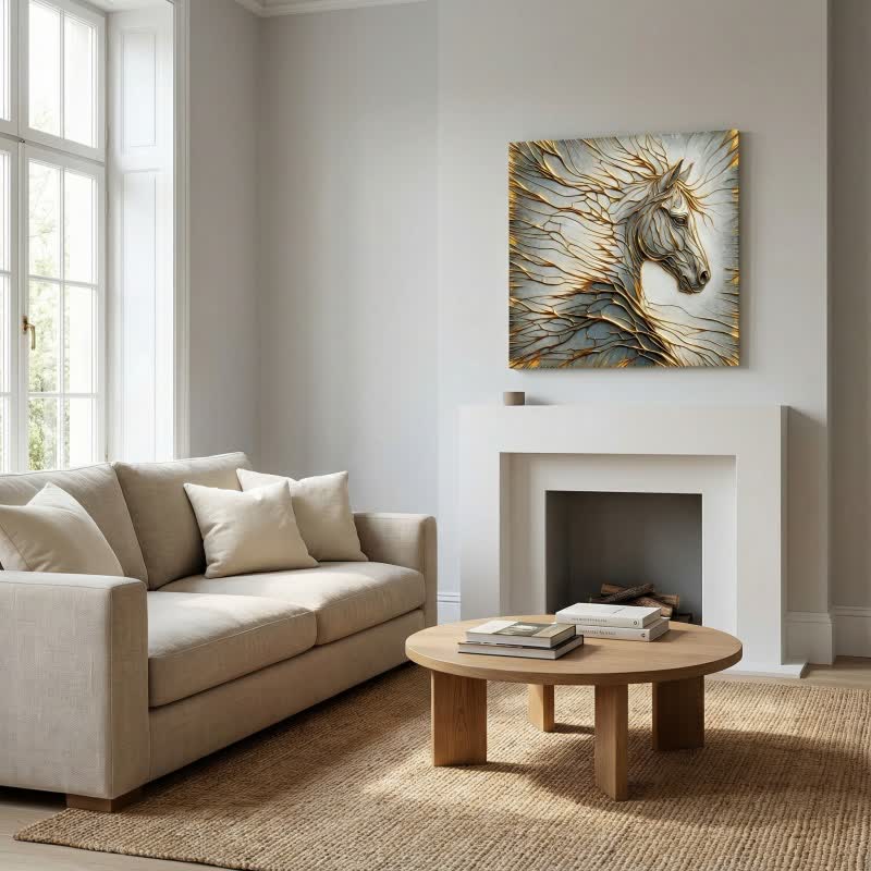 Décoration murale à motif de cheval en effet 3D - image 4