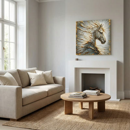 Décoration murale à motif de cheval en effet 3D - image 4