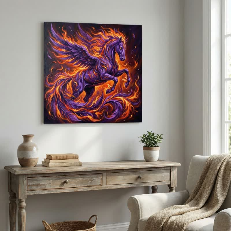 Fresque majestueuse de Pégase avec effet 3D - image 3