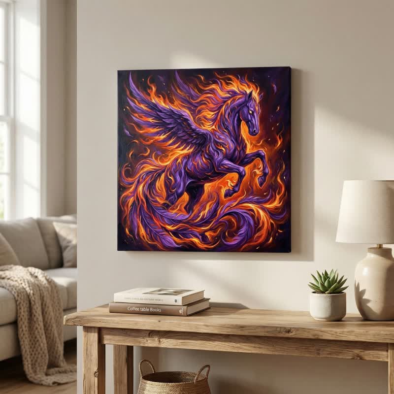 Fresque majestueuse de Pégase avec effet 3D - image 2