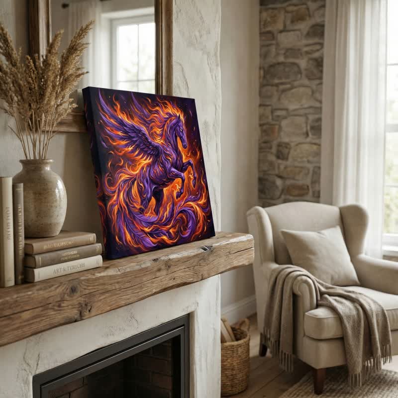 Fresque majestueuse de Pégase avec effet 3D - image 4