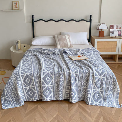 Couette géométrique en gaze de coton de style ethnique - image 3