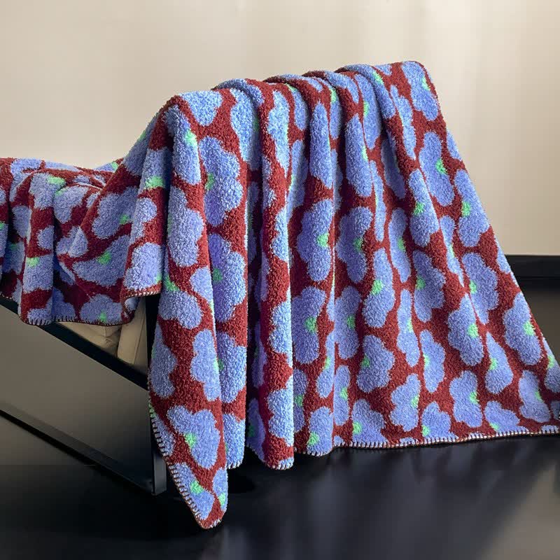 Couverture duveteuse en forme de nuage artistique - Bleu - 200 cm x 230 cm - image 0