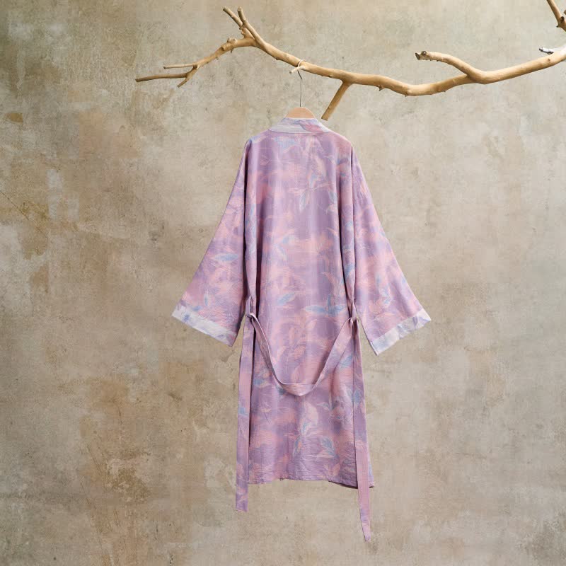 Peignoir kimono en gaze de coton naturel - image 14