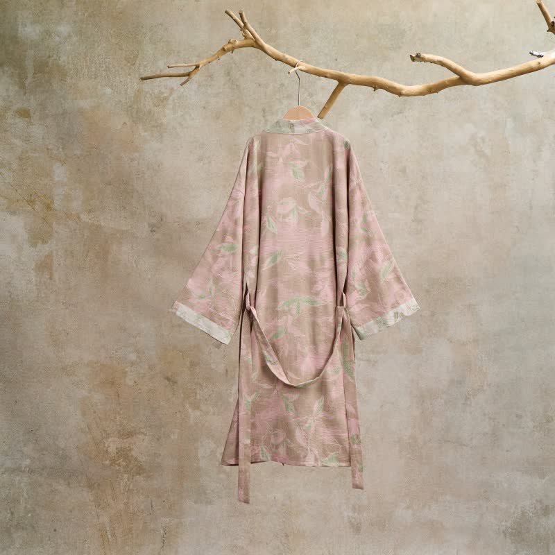 Peignoir kimono en gaze de coton naturel - image 20