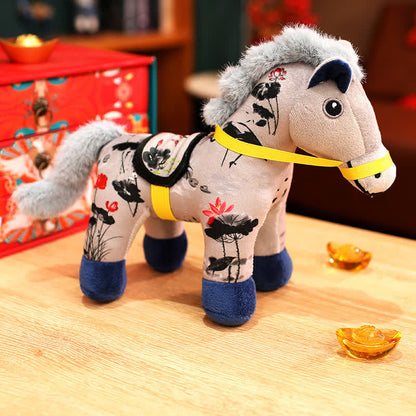Peluche festive pour l'Année du Cheval 2026 - Abricot (dessin à l'encre) - 2 pièces - 32 cm - image 17