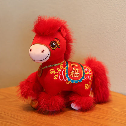 Étalon rouge festif du zodiaque avec le symbole porte-bonheur « Fu » - image 4