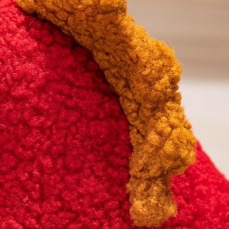 Coussin créatif en peluche sherpa en forme de croupe de cheval - image 5