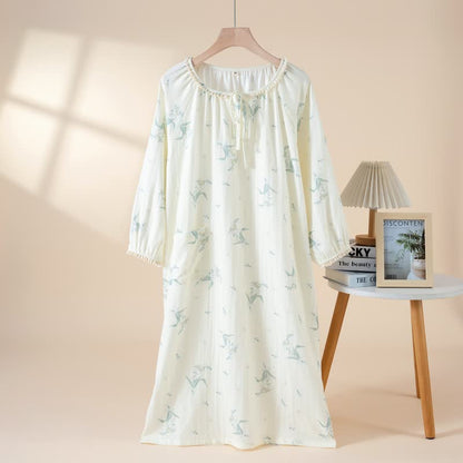 Chemise de nuit Bluebell en gaze de coton - Beige - L - image 3