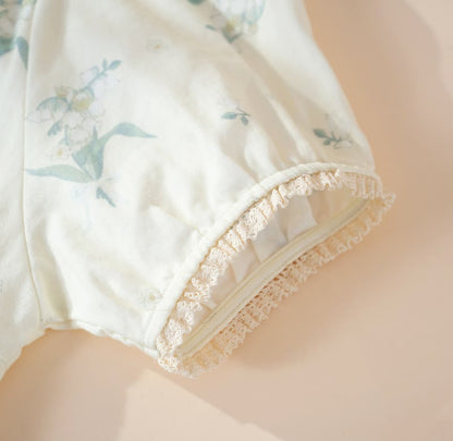 Ensemble pyjama en gaze de coton à motif de campanules - image 4
