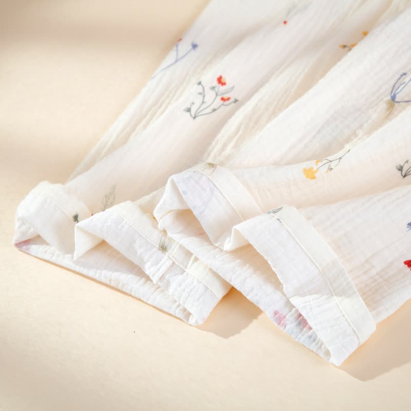 Ensemble pyjama en gaze de coton à motifs champêtres - image 9
