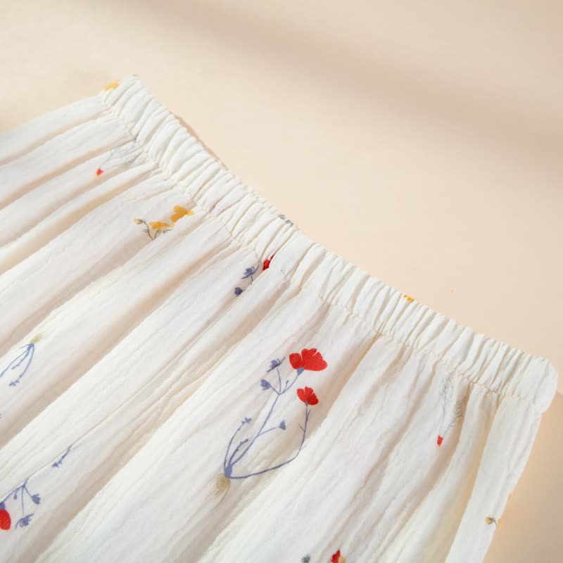 Ensemble pyjama en gaze de coton à motifs champêtres - image 7