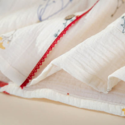 Ensemble pyjama en gaze de coton à motifs champêtres - image 6
