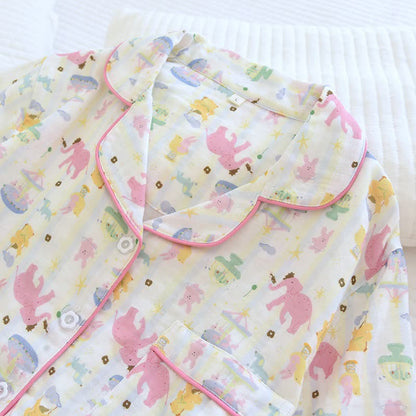 Ensemble pyjama « Terrain de jeux des éléphants » en gaze de coton - image 7