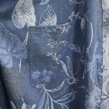 Robe kimono en gaze de coton à motif de feuilles champêtres - image 5
