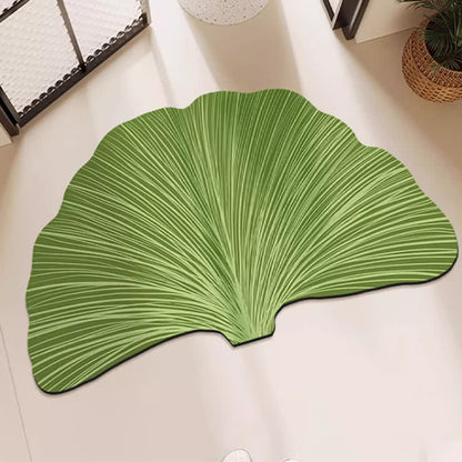 Tapis de bain antidérapant à motif de feuilles de ginkgo. - 80 cm x 120 cm - image 0