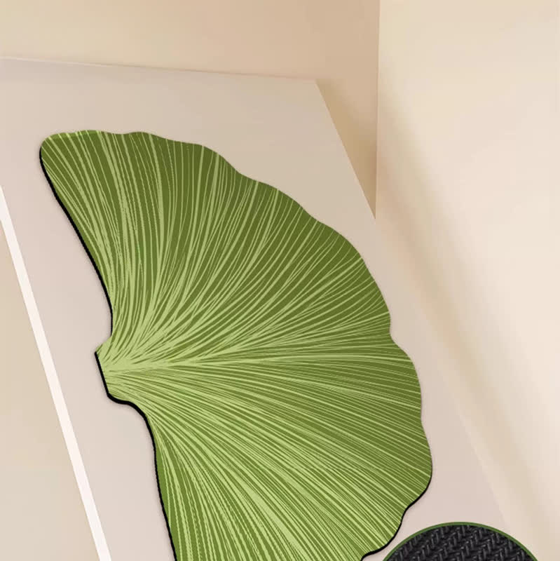 Tapis de bain antidérapant à motif de feuilles de ginkgo. - image 3