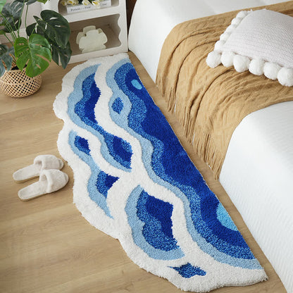 Tapis de bain 3D à motif de vagues océaniques - 70 cm x 160 cm - image 0