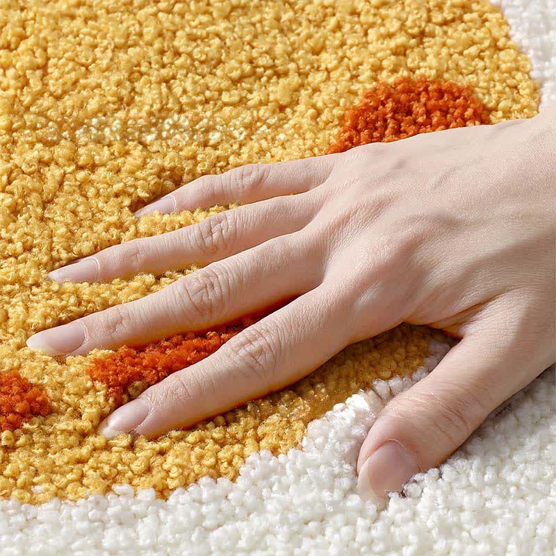 tapis floqué en forme d'œuf au plat - image 5