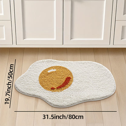tapis floqué en forme d'œuf au plat - image 8